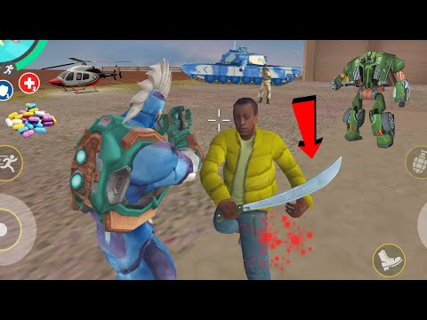 Rope Hero: Vice Town (Rope Hero Fight Drug Dealer) Dealer Hit Snickersnee - Android Gameplay HD