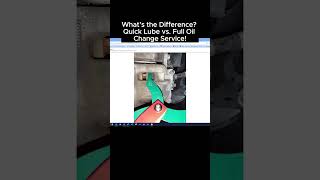 What’s the Difference: Quick Lube vs Full Oil Change#oilchange #autotechnician #mechanic#automobile