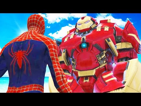 SPIDERMAN VS HULKBUSTER - EPIC SUPERHEROES BATTLE