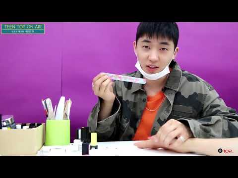 [ENG SUB] TEEN TOP ON AIR   Changjo Beginner Nail Shop EP 1 IDOL SELF NAIL