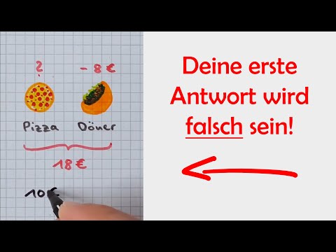 Mathe RÄTSEL Knobelaufgabe - Wie viel kostet die Pizza? 🍕