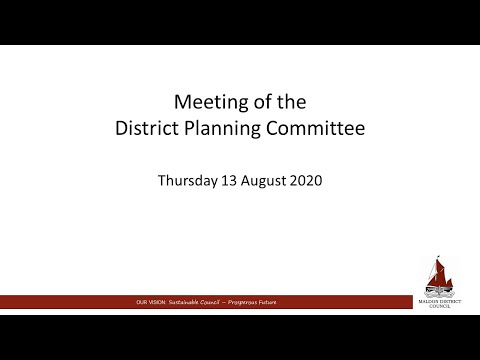 13/08/2020 - District Planning Committee meeting