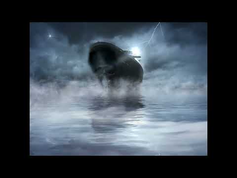 Haunted Ghost Ship In Thunderstorm Ambience / Scary Halloween Sounds Wood Creaking Ocean / 1 Hour