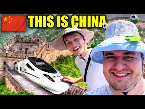 This is CHINA?!🇨🇳 First Class HIGH SPEED TRAIN to the GREAT WALL of China
