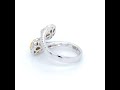 video icon number two for Yellow and White Diamond Yin-Yang Ring in White Gold item 130-00400