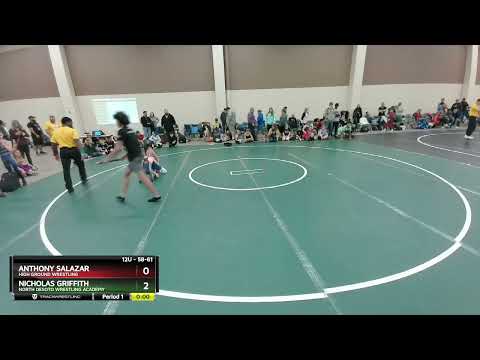 58-61 Lbs Quarterfinal - Anthony Salazar, High Ground Wrestling Vs Nicholas Griffith, North DeSoto