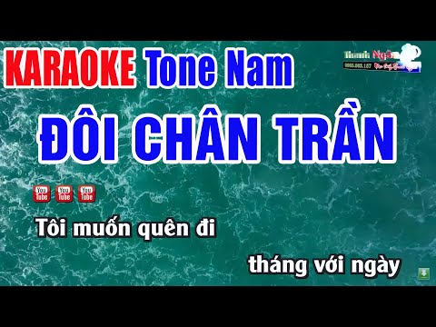 Đôi Chân Trần Karaoke Beat Nam - Nhạc Sống Thanh Ngân