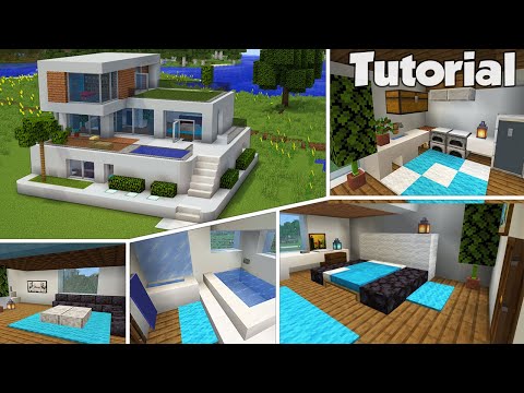 WiederDude - Minecraft: Large Modern House #30 Interior Tutorial (Easy)