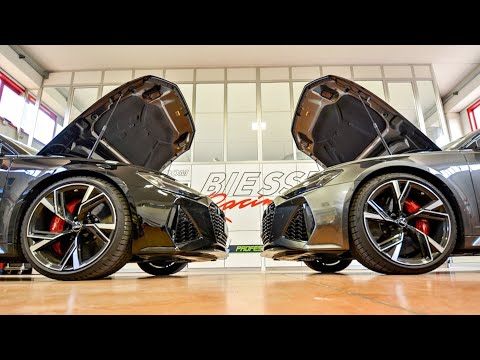 AUDI RS6 C8 STOCK Exhaust vs. AKRAPOVIC Exhaust vs. MILLTEK Exhaust Sound Comparison on the DYNO