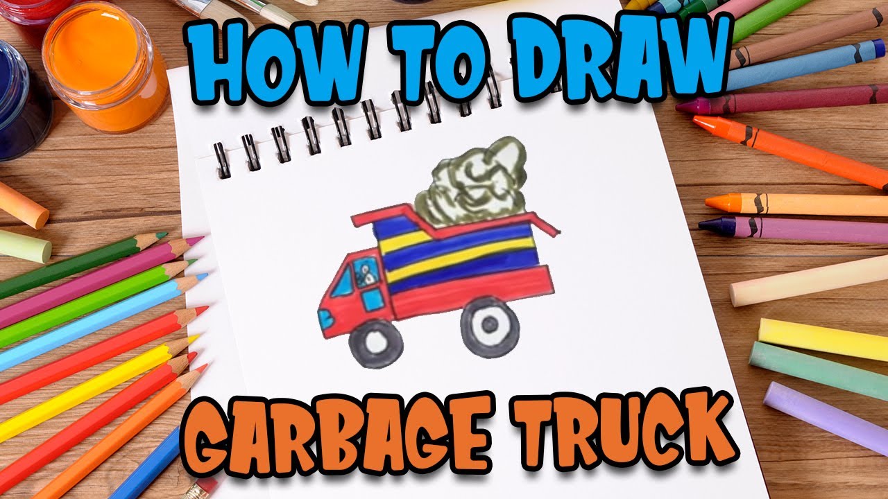 How to Draw easy Garbage Truck step by step for Kids   #shorts