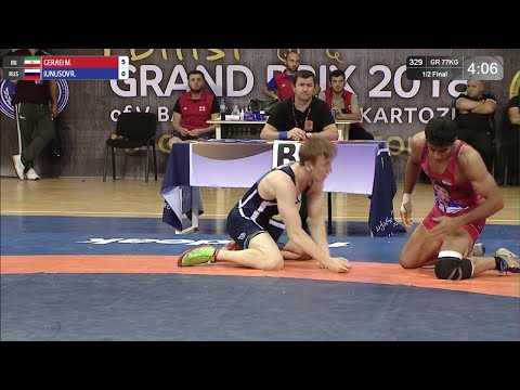1/2 GR - 77 kg: M. GERAEI (IRI) v. R. IUNUSOV (RUS)
