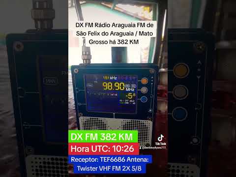 DX FM 98.9 Radio Araguaia FM de São Félix do Araguaia / MT recebida há 382 KM #tef6686 #dexismofm