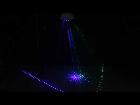 U`King 25W RGB 6 Lens Laser Pattern Projector Stage Light For Party Disco DJ KTV