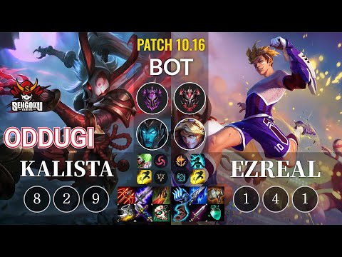 SG OdduGi Kalista vs Ezreal Bot - KR Patch 10.16