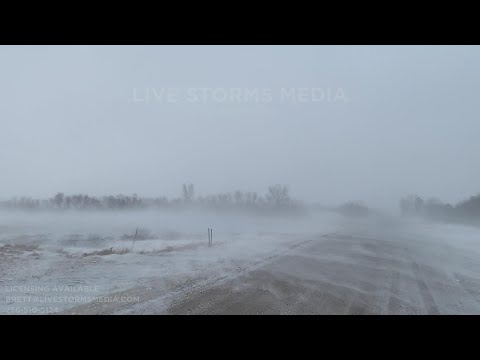 01-15-2020 Howard, SD - Ground BLIZZARD! - Whiteout - Blowing snow with 50 mph winds