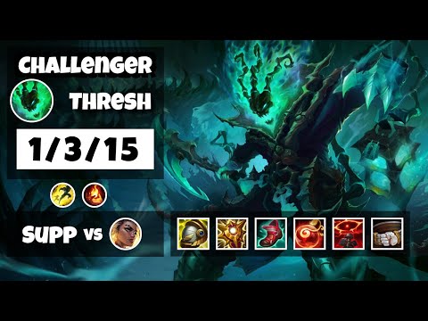 Thresh Support 11.11 Challenger Gameplay Replay - S11 (1/3/15) - OCE