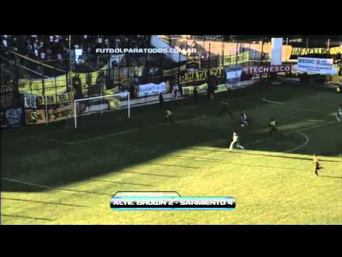 Los goles de Almirante 2 Sarmiento 4. Fecha 3. Torneo Primera B Nacional