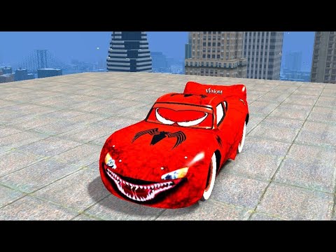 Red Venom McQueen Crash Testing Ep. 1 - GTA IV Cars Mod