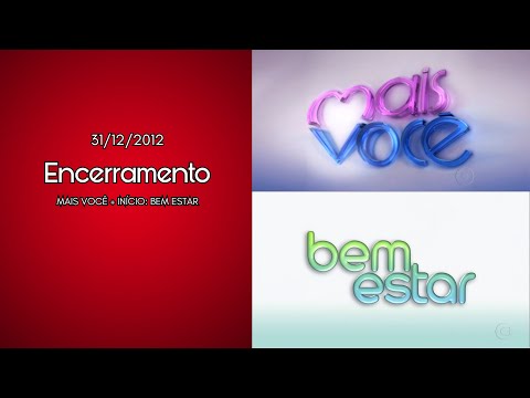 [Encerramento] Mais Você Especial/Bem Estar | Rede Globo (31/12/2012)