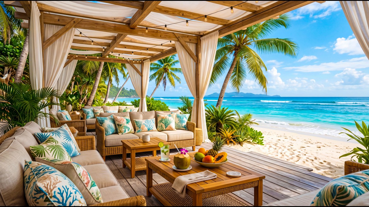 Seaside Coffee Vibes ☀️ Morning Background Music & Smooth Jazz Music for Working, Studying