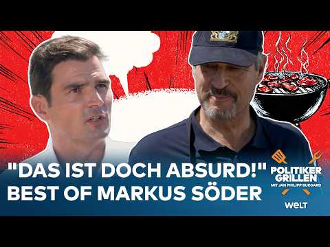 POLITIKERGRILLEN: Best of Markus Söder in Berlin auf der WELT-Dachterrasse | Humor und klare Worte