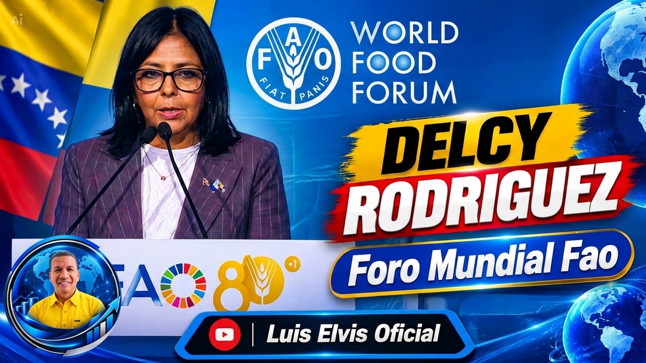 Presidenta Encargada Delcy Rodríguez Participa en el Foro Mundial de la Alimentación de la FAO  Roma