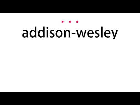 How to pronounce addison wesley - Vocab Today