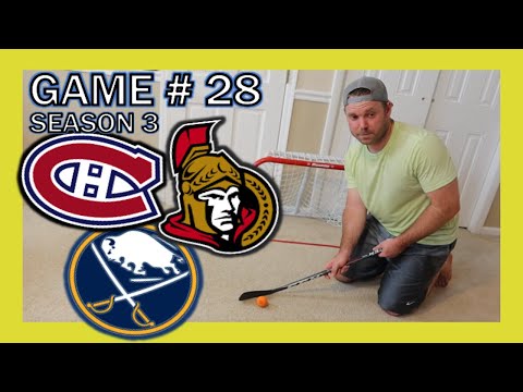 KNEE HOCKEY SEASON 3 - GAME 28 - SENATORS / CANADIENS / SABRES - QUINNBOYSTV