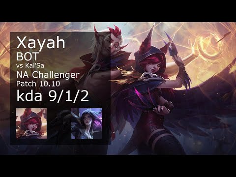 Xayah ADC & Rakan vs Kai'Sa & Thresh - NA Challenger 9/1/2 Patch 10.10 Gameplay