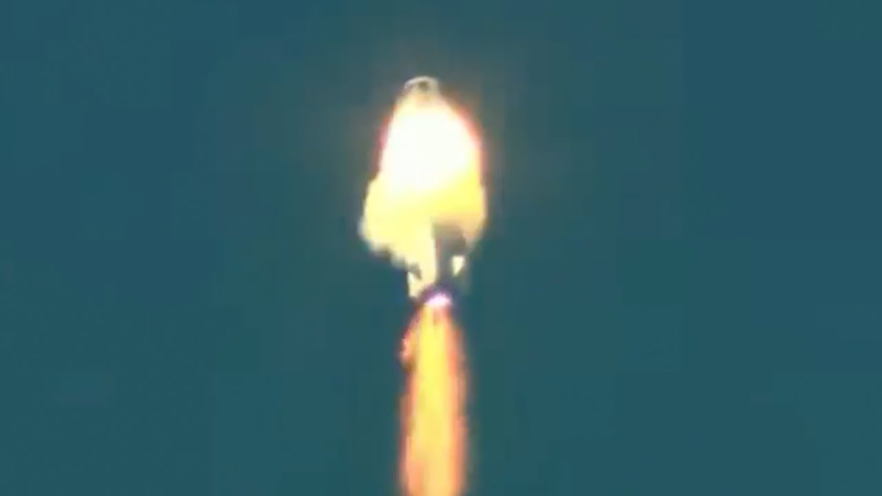 Blue Origin capsule blasts away from booster after anomaly during launch