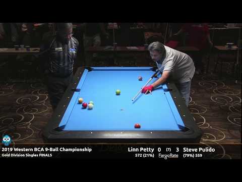 Linn Petty vs Steve Pulido - Gold Singles Finals - 2019 Western BCA 9-Ball Championship