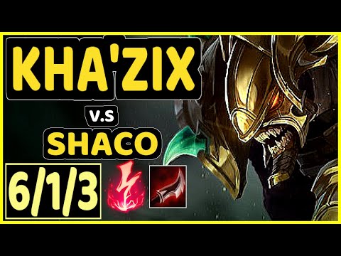 SELFMADE (KHA'ZIX) vs SHACO - 6/1/3 KDA JUNGLE CHALLENGER GAMEPLAY - EUW