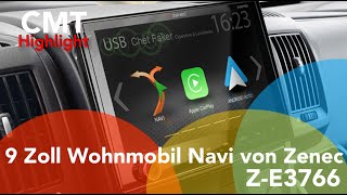 Wohnmobil-Navigation Zenec Z-E3766 mit 7 Jahre kostenfreien Updates Apple Car Play und Android Auto