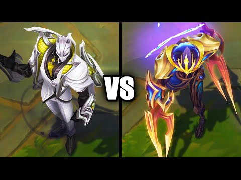 Galaxy Slayer Zed vs Debonair Zed Legendary Skins Comparison (League of Legends)