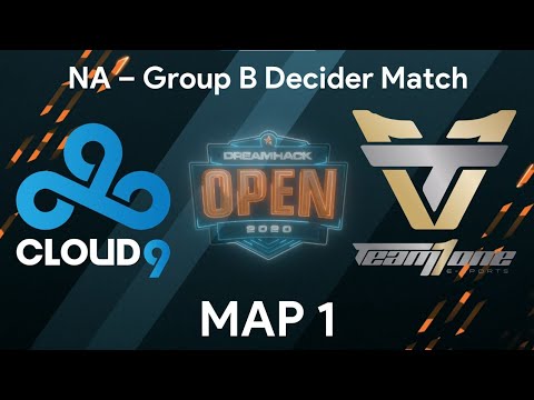 Cloud9 vs. TeamOne [Dust2] Map 1 - Group B Decider Match  - DreamHack OPEN Summer NA 2020