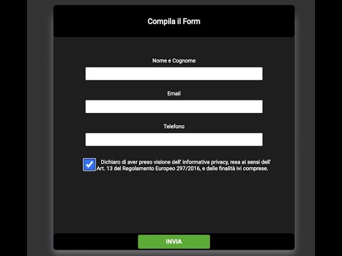 Form Contatti Html/Css #Parte-Finale