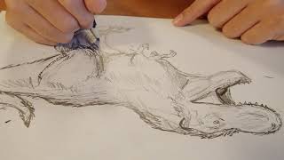 ティラノサウルスの絵を描いてみた