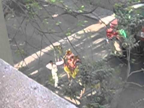 Camel rides on our block in Kalayani Nagar, India