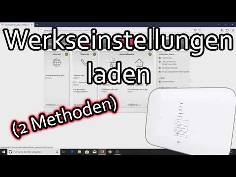 Telekom Speedport Router auf Werkseinstellungen zurücksetzen