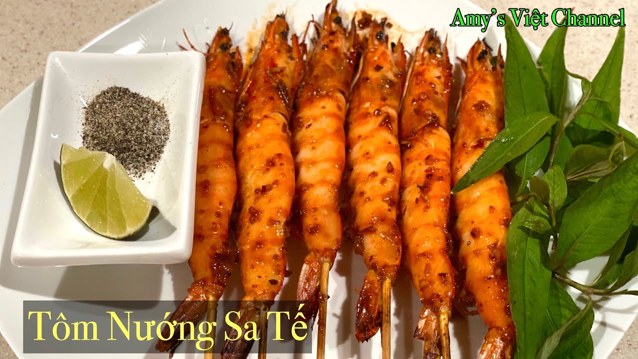 [Engsub] TÔM NƯỚNG ỚT SA TẾ SẢ @ Grilled Shrimps With Lemongrass Satay #115