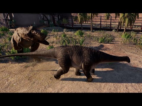 Nigersaurus Death Animation VS All Carnivores - Jurassic World Evolution 2