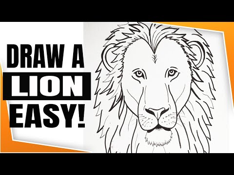 How to Draw a Lion Face Easy Step by Step // Realistic...