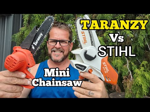 Mini Chainsaw Madness! Stihl GTA26 VS Taranzy (Amazon) Mini Cordless Chainsaw Battle