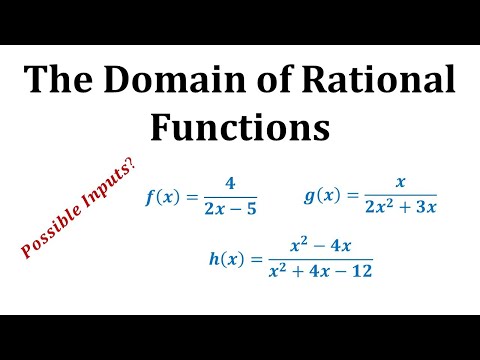 Ex:  The Domain of Rational Functions