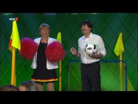 Angela Merkel bereitet sich mit Jogi Löw auf die Fußball-EM vor
