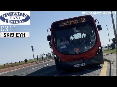 Gateshead Central Taxis: 0311 on Route 516 | Wright StreetLite DF | (UK Bus Joyride #15)