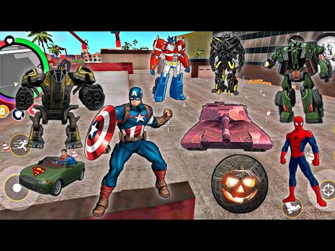 Captain America Build Robotic Military Base In Rope Hero Vice Town