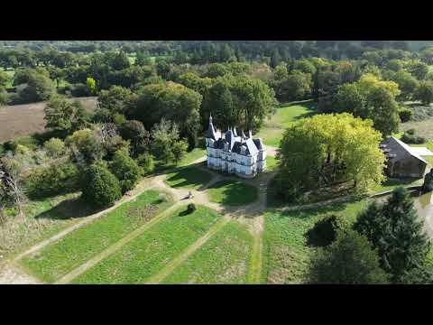 Chateau De Escurat or Domaine d'Escurat . Le Dorat. by DRONE  - Loire Valley France - ECTV
