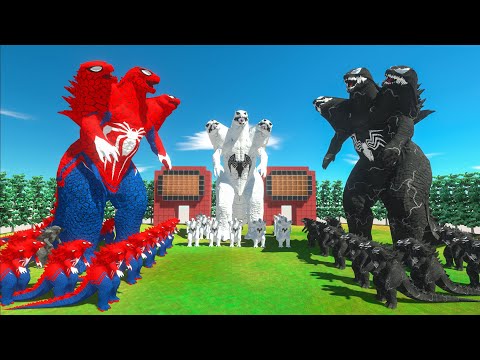 UPGRADED Spider Godzilla VS Venom Godzilla VS Anti-Venom Godzilla of Evolution Size Comparison
