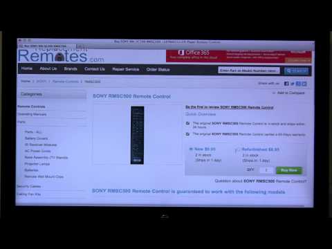 Sony Remote Control Replacement Tutorial - www.ReplacementRemotes.com